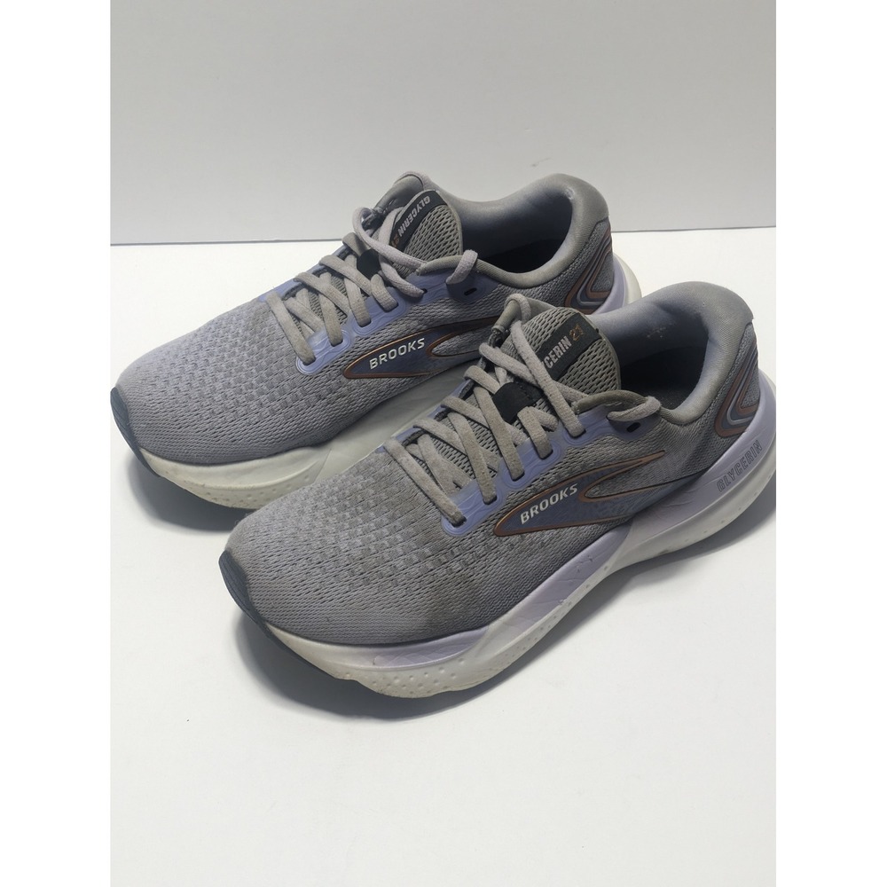 Brooks Womens Glycerin 21 Running Shoes Grey Purple 8.5